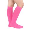 American Trends Girls Soccer Socks Kids Softball SocksFootball Baseball Youth Toddler Knee High Tube Socks for Boys 1 Pack Rose 3-6 Years view 2