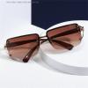 willochra 2pcs Diamond Rimless Sunglasses Women Luxury Bling Oval Rectangular Rhinestone Sunglasses Shield Goggle sunglasses Shades (2pcs-brown&silver lens) view 2