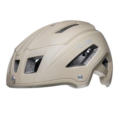 ZOL Z Predator Certified Bicycle Helmet MTB Mountain Adult Bike Helmets Lightweight Cycling Bike Helmets for Adults Men and Women Comfort with Pads and Visor (Beige, Small/Medium)
