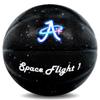 A Plus Collectibles Official Space Flight 1" Leather Game Basketball, Indoor/Outdoor Court, Full Size Kids & Adult Size 7, 29.5" (Black)