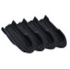 Superio 46" Toboggan Snow Sleds for Kids and Adults, 4 Pack Heavy Duty Plastic Open Back Sliders with Handles and Hole for Pull Ropes- (Ropes Excluded) (Black) view 1