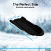 Superio 46" Toboggan Snow Sleds for Kids and Adults, 4 Pack Heavy Duty Plastic Open Back Sliders with Handles and Hole for Pull Ropes- (Ropes Excluded) (Black) view 4