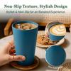 Homienly Reusable Plastic Cups - Wheat Straw Unbreakable Drinking Glasses & Water Glasses | Multi-Color Stackable Plastic Cups, Dishwasher Safe | Glassware & Cup Sets for Kitchen (20 oz 8-Pack) view 3