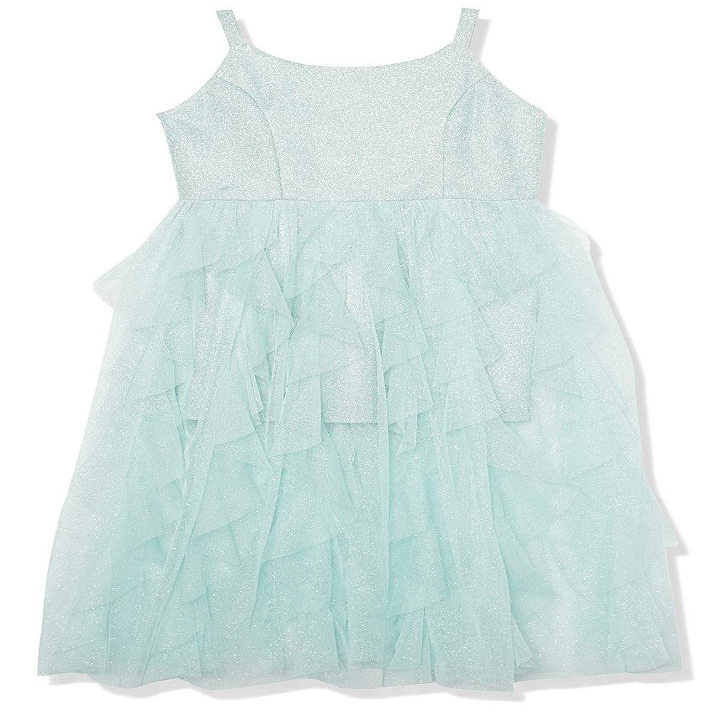Speechless Girls' Sleeveless Glitter Bodice and Fairy Skirt Maxi Party Dress, Mint, 16