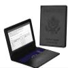 Tradencia Passport Holder with Vaccine Card Holder Slot Combo, PU Leather Passport Cover for Man Women, Waterproof (Dark Blue) 4 Pack view 1