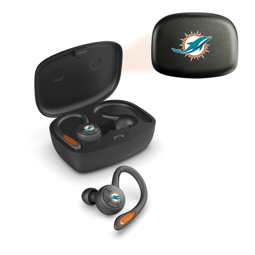 SOAR NFL Sport True Wireless Earbuds V.5, Miami Dolphins