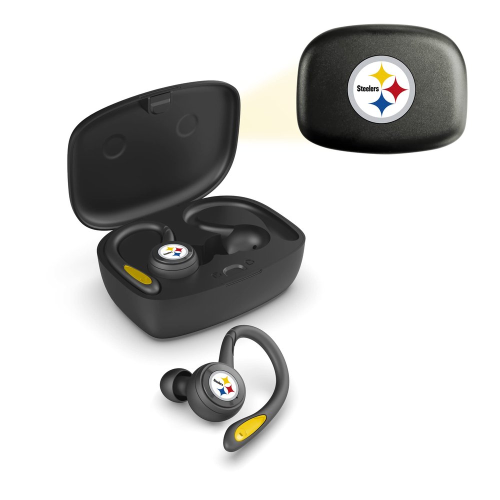 SOAR NFL Sport True Wireless Earbuds V.5, Pittsburgh Steelers
