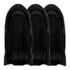Superio Toboggan Snow Sleds for Kids and Adults, Pack of 3 46" Heavy Duty Plastic Open Back Sliders with Handles and Holes for Pull Ropes- (Ropes Excluded) Kid and Adult Winter Fun (Black) view 1