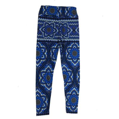 Lularoe Tween Mandalas Blue Red White Black Leggings fits Adult Sizes 00-0 TWEEN-3388-B5