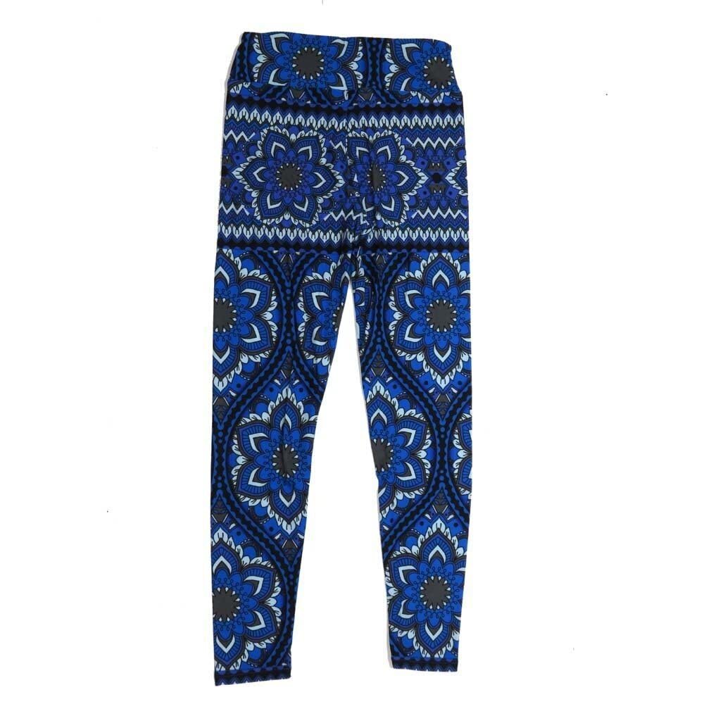Lularoe Tween Mandalas Blue Red White Black Leggings fits Adult Sizes 00-0 TWEEN-3388-B5