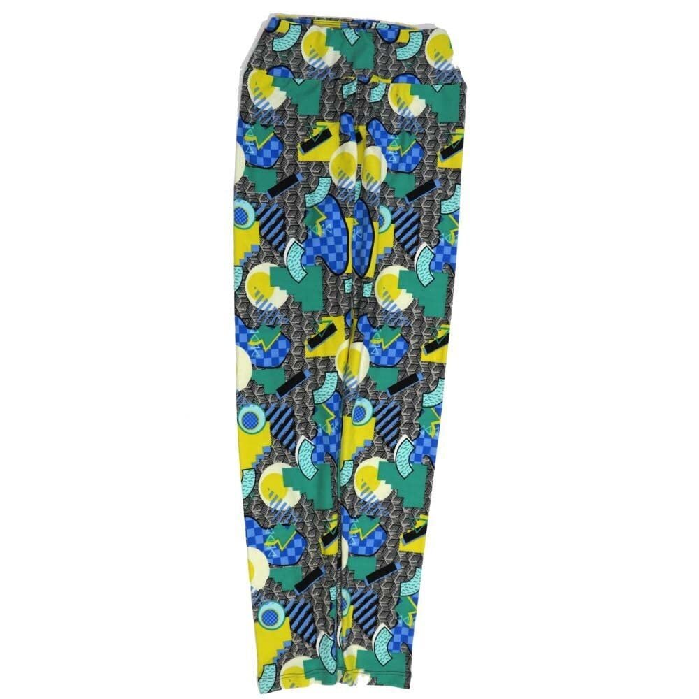 Lularoe Tween Breakfest Items Abstract Leggings fits Adult Sizes 00-0 TWEEN-3401-L Multicoloured