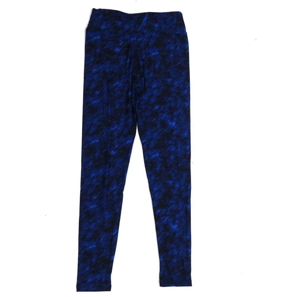 Lularoe Tween Tye Dye Abstract Blotter Black Blue Leggings fits Adult Sizes 00-0 TWEEN-3388-D5