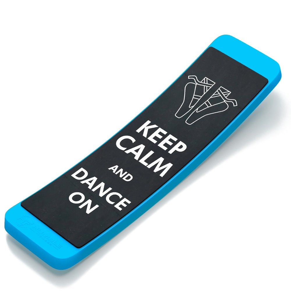 Myosource ITurn Ballet Turning Board for Dancers, Cheerleaders, Gymnasts to Improve Turning Technique, Balance, Pirouettes, Blue, Keep Calm and Dance On