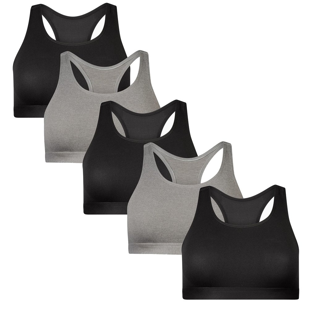 Popular Girls Sports Racerback Bra - Girls Sports Bras. Training Bras for Girls & Teens 5pk