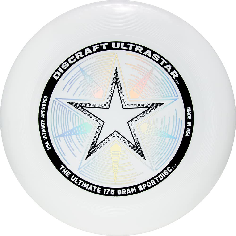 Discraft 175 Gram White Ultrastar Sport Disc. Foil Colors May Vary.