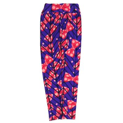 Lularoe Tween Polka Dot Bow Ties Herringbone Stripe Leggings fits Adult Sizes 00-0 TWEEN-3402-C Multicoloured