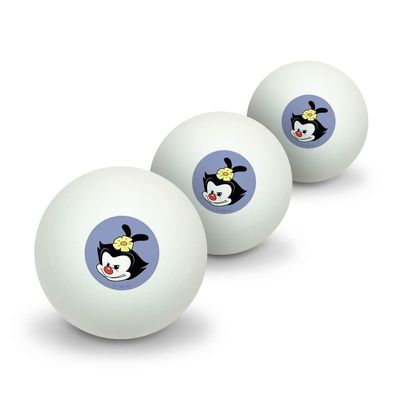 GRAPHICS & MORE Animaniacs Dot Head Novelty Table Tennis Ping Pong Ball 3 Pack