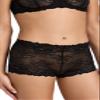 Natori Womens Heavenly: Lace Boyshort Boy Short Panties, Black, Large US view 1