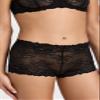 Natori Womens Heavenly: Lace Boyshort Boy Short Panties, Black, Large US view 2