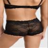 Natori Womens Heavenly: Lace Boyshort Boy Short Panties, Black, Large US view 3