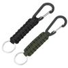 AWSMORE 2 Pieces Paracord Keychain with Carabiner,Lanyard Clip for Keys Water Bottle Holder Backpack(Black + Army Green) view 1