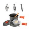 1 Set Outdoor Camping Pot Camp Kitchen Equipment Camping Cookware Kit Outdoor Cook Gear Griddle Tools Picnic Cookware Kit On Foot Travel Accessories Aluminum Alloy view 1