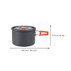1 Set Outdoor Camping Pot Camp Kitchen Equipment Camping Cookware Kit Outdoor Cook Gear Griddle Tools Picnic Cookware Kit On Foot Travel Accessories Aluminum Alloy view 2