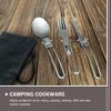 1 Set Outdoor Camping Pot Camp Kitchen Equipment Camping Cookware Kit Outdoor Cook Gear Griddle Tools Picnic Cookware Kit On Foot Travel Accessories Aluminum Alloy view 4