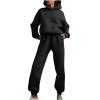 tuduoms Two Piece Outfits for Women Lounge Pants Sets Pullover Hoodie Sweatsuit Relax Fit Oversized Tracksuits Jogging Suits view 1
