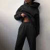 tuduoms Two Piece Outfits for Women Lounge Pants Sets Pullover Hoodie Sweatsuit Relax Fit Oversized Tracksuits Jogging Suits view 3