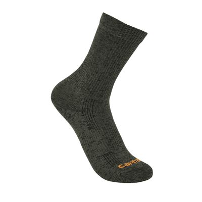 Carhartt Women's Lightweight Durable Nylon Blend Short Crew Sock, Tarmac, L