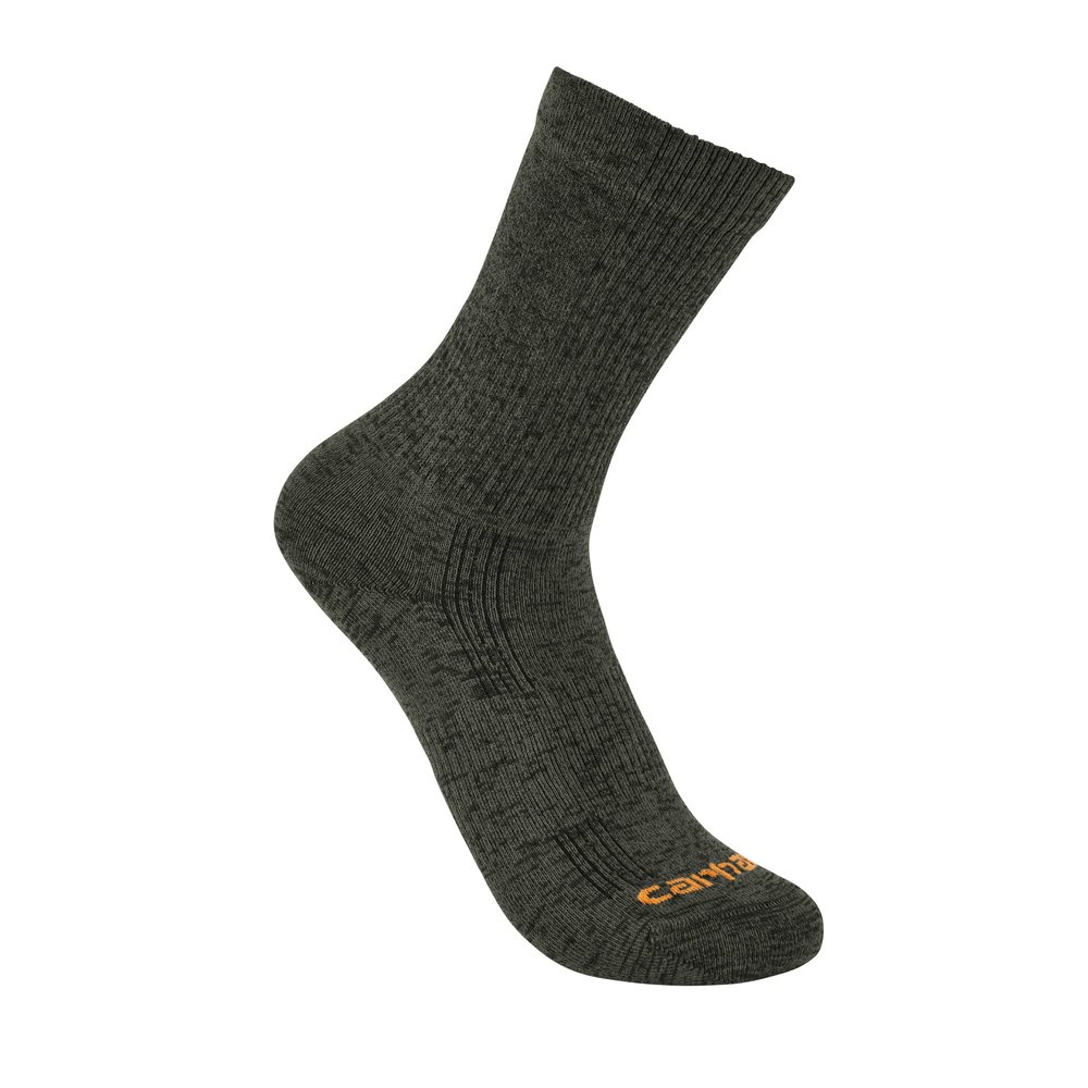 Carhartt Women's Lightweight Durable Nylon Blend Short Crew Sock, Tarmac, L
