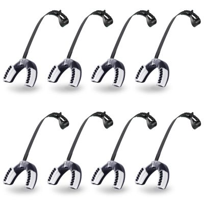 TOODOO 8 Pcs Youth Football Mouth Guard with Strap Soft Sports Mouth Guard Sport Mouthpiece Lip Guard 2.56 x 2 x 0.8 Inch for Basketball, Lacrosse, Hockey, Adult MMA, Rugby, Boxing(Black)