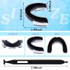TOODOO 8 Pcs Youth Football Mouth Guard with Strap Soft Sports Mouth Guard Sport Mouthpiece Lip Guard 2.56 x 2 x 0.8 Inch for Basketball, Lacrosse, Hockey, Adult MMA, Rugby, Boxing(Black) view 2