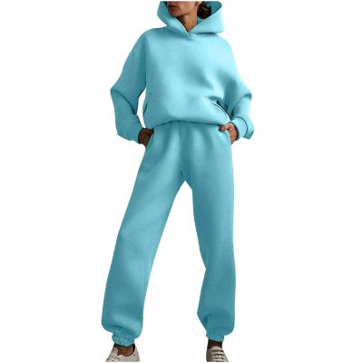 tuduoms Two Piece Outfits for Women Lounge Pants Sets Pullover Hoodie Sweatsuit Relax Fit Oversized Tracksuits Jogging Suits