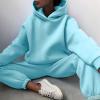 tuduoms Two Piece Outfits for Women Lounge Pants Sets Pullover Hoodie Sweatsuit Relax Fit Oversized Tracksuits Jogging Suits view 4