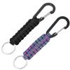 AWSMORE 2 Pieces Paracord Keychain with Carabiner,Lanyard Clip for Keys Water Bottle Holder Backpack(Black + Blue Purple)