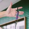 AWSMORE 2 Pieces Paracord Keychain with Carabiner,Lanyard Clip for Keys Water Bottle Holder Backpack(Black + Blue Purple) view 4