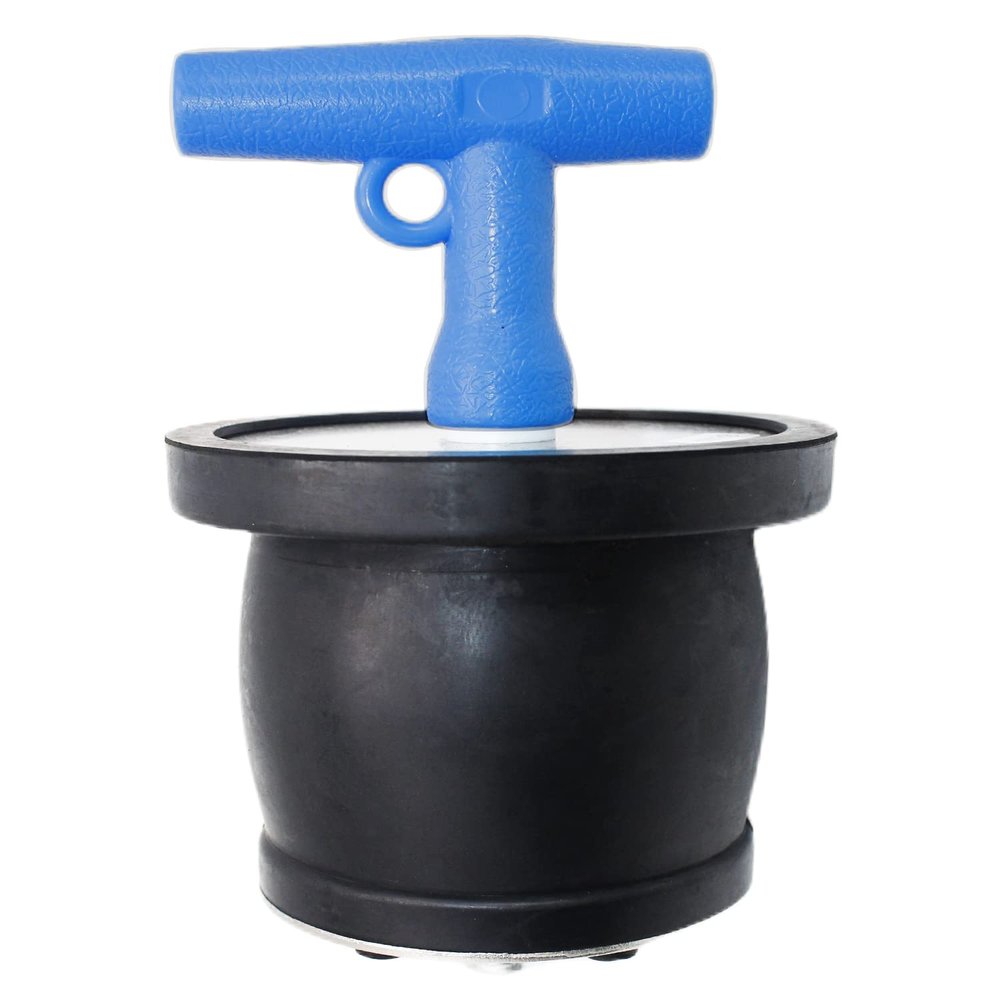 BOPOREAE Mechanical Test, Seal, Cleanout Pipe Plug, 3-9/16 to 4-5/16 in Expandable Rubber Plug Cap Cover for Pressure, Leakage DWV Testing, Boat Handle Drain Plug with Galvanized Screw and Nut