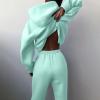 tuduoms Two Piece Outfits for Women Lounge Pants Sets Pullover Hoodie Sweatsuit Relax Fit Oversized Tracksuits Jogging Suits view 3