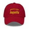 RIVEMUG Tequila Dad Hat Funny Gimme Some Tequila Embroidered Unstructured Funny Give Me Some Tequila Party Hat Cranberry view 2