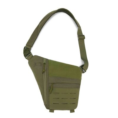 Outdoor Sports Gear Combat Hiking Pack Camouflage Kit Pouch Tactical Chest Sling Bag- Green