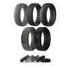 S A Company 5 Pack Silicone Ring Men Comfort Fit Stylish and Lightweight Medical Grade Silicone Wedding Band view 1