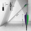 OBTOUTDOOR 12Pack Archery Feather Arrows 28-31inch Spine 400 Pure Carbon Arrows Hunting Arrows for Traditional Recurve Longbow and Compound Bow Arrows (29 Inch Pack of 6) view 2