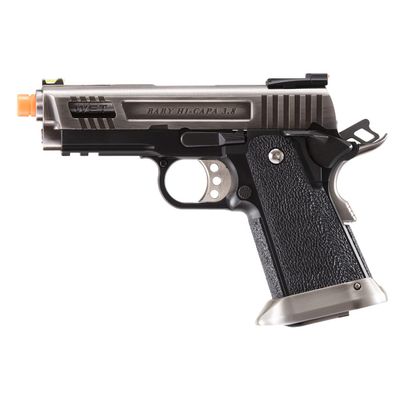 3.8 Hi-Capa Velociraptor Gas Blowback Airsoft Pistol - Silver-WE Tech
