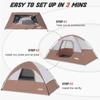 Camping Tent 2 Person, Waterproof Windproof Tent with Rainfly Easy to Set up Portable Dome Tents for Camping view 3