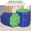 24.4" x 25.6" Gymnastics Octagon Skill Shape Tumbling Mat Octagon Gymnastics Equipment Mat Somersault Backbend Trainer Mat Lightweight PVC Mesh Octagon Gymnastics Shape for Exercise Training, Blue view 2