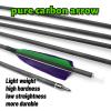 OBTOUTDOOR 12Pack Archery Feather Arrows 28-31inch Spine 400 Pure Carbon Arrows Hunting Arrows for Traditional Recurve Longbow and Compound Bow Arrows (28 Inch Pack of 12) view 3
