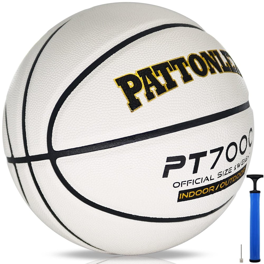 PATTONLEX Basketball Indoor/Outdoor Composite Leather Basketball Ball Official Size 7-29.5" for Men