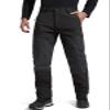 FREE SOLDIER Waterproof Mens Ski Pants Hiking Outdoor Snowboard Snow Pants with Bottom Leg Zipper(Black, 34W x 32L) view 1